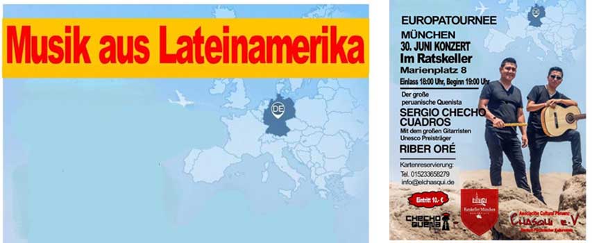 Checho Cuadros & Riber Oré auf Europatournee in München